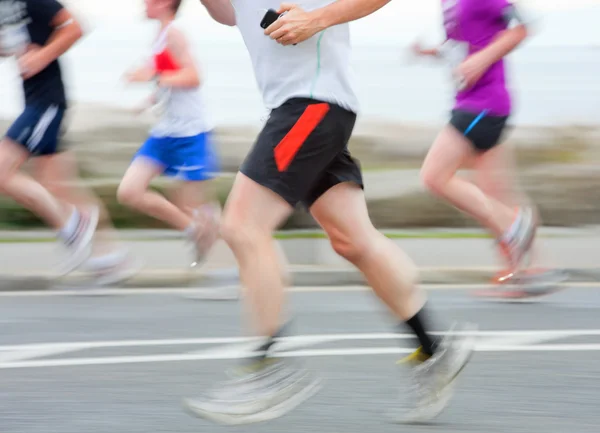 Runners, blurred motion — Stock Photo, Image