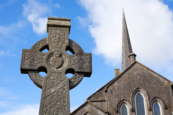 Keltské kamenný kříž — Stock fotografie