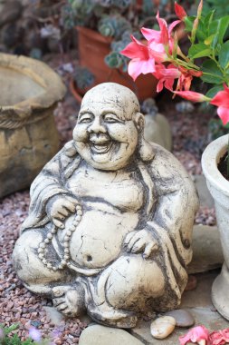 Hotei in the homegarden clipart