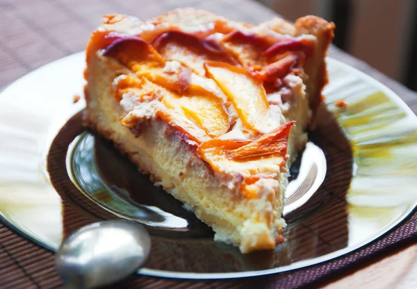 Şeftali cheesecake — Stok fotoğraf