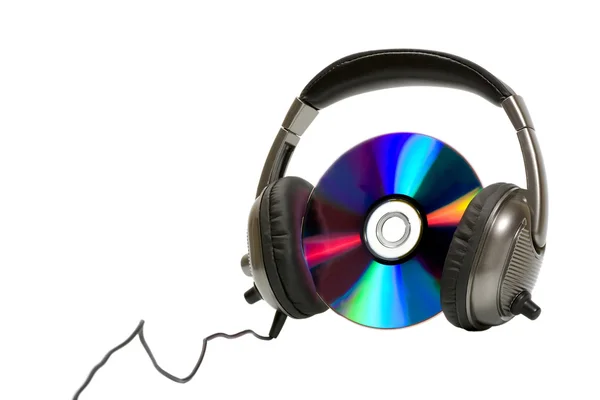 Headphones with CD — Stock Photo, Image