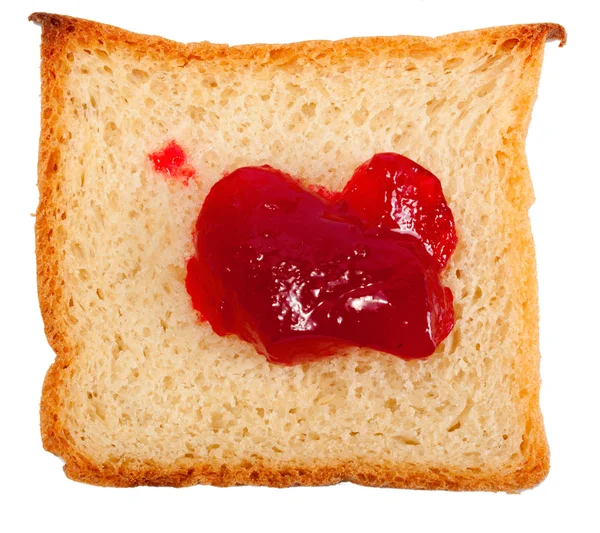 Jam slice of bread — Stock Photo, Image