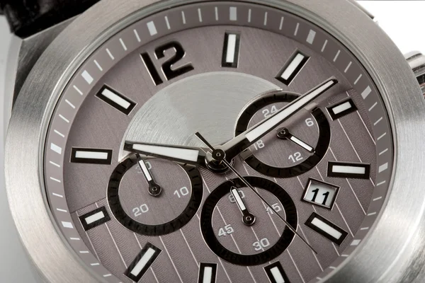 Silberne Uhr — Stockfoto