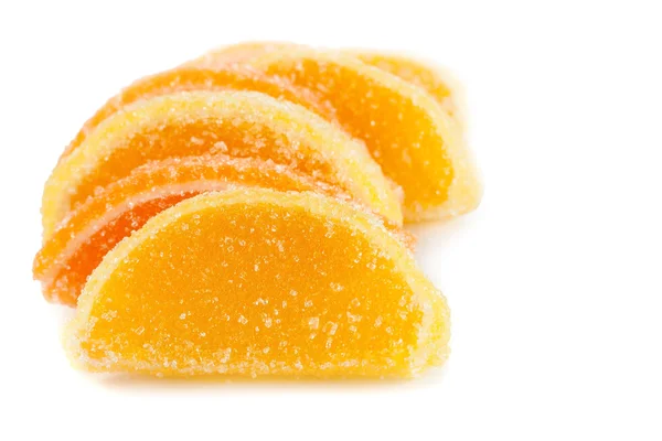 Plasterki pomarańczy i galaretki cukierków — Zdjęcie stockowe