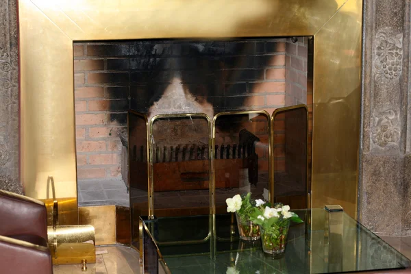 居間の暖炉 — ストック写真