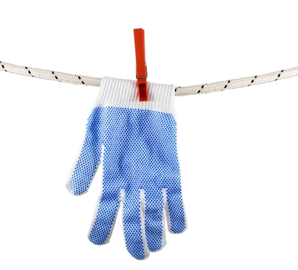 Handschoenen op touw — Stockfoto