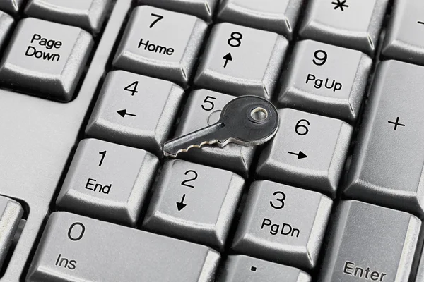 Keyboard and key — Stock Photo, Image