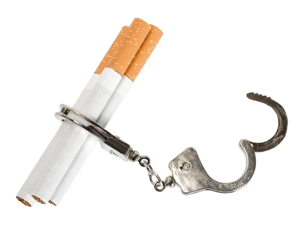Sigara kelepçe bağımlılık — Stok fotoğraf