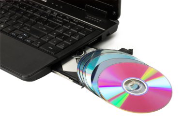 CD/DVD optical drive open cd-rom clipart