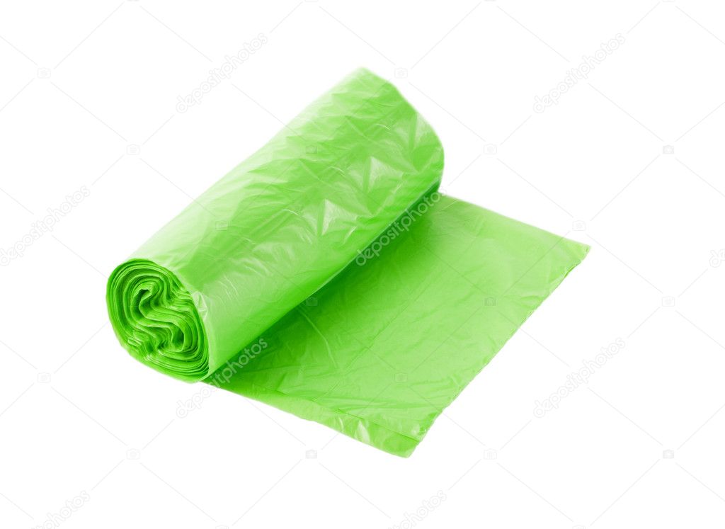 Roll of plastic garbage bag