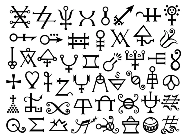Medieval Occult Signs And Magic Stamps (Origin set) — Stock Vector ...