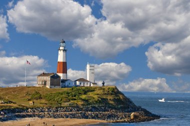 Lighthouse at Montauk Point. Long Island. NewYork clipart