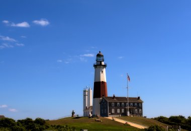 Montauk Point 'teki deniz feneri. Long Island. New York