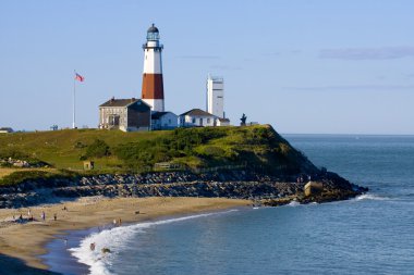 Lighthouse at Montauk Point. clipart