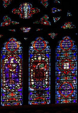 Vitray pencereler. New York leke St.Patrick's Cathedral