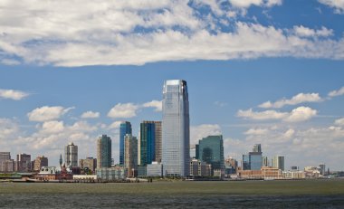 Şehir merkezindeki jersey City Skyline