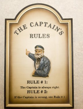 The Captain's rules clipart