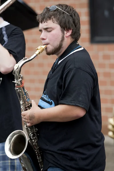 Saxophoneist — Stok fotoğraf