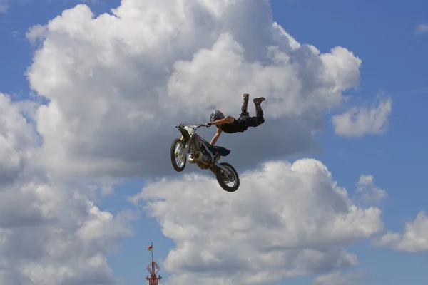 Stunt motociclista — Foto Stock