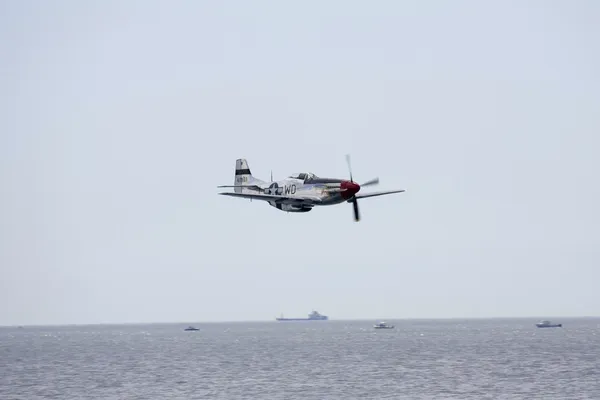 Letadlo v letecké show v jones beach — Stock fotografie