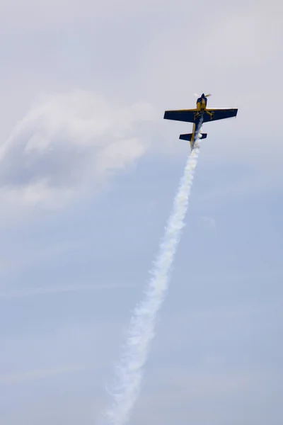 Samolot w air show w jones beach — Zdjęcie stockowe