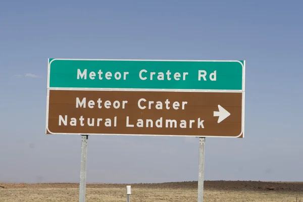 Sign: Meteor Crater — Stock Photo, Image