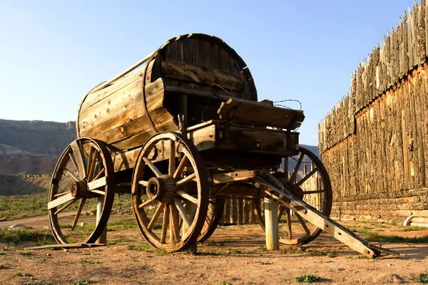 Fort Zion. Old western wagon — Stock Photo, Image