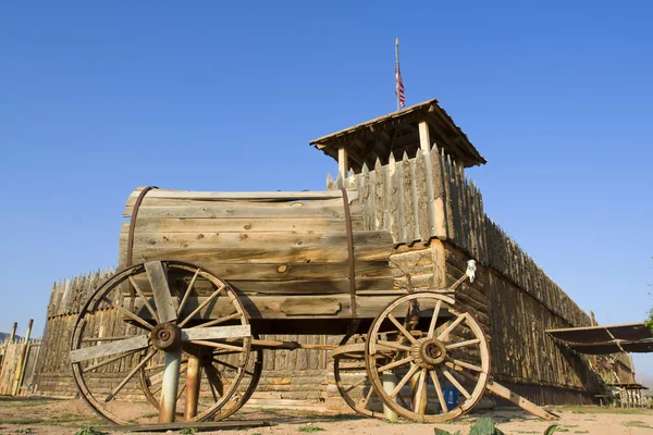 Oude westerse wagen — Stockfoto