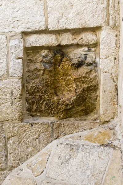 Jesus Hand Imprint - Via Dolorosa, Jerusalém — Fotografia de Stock