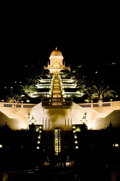 El templo y jardín bahai en Haifa — Foto de Stock