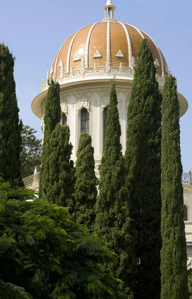 O templo bahai e jardim em Haifa — Fotografia de Stock