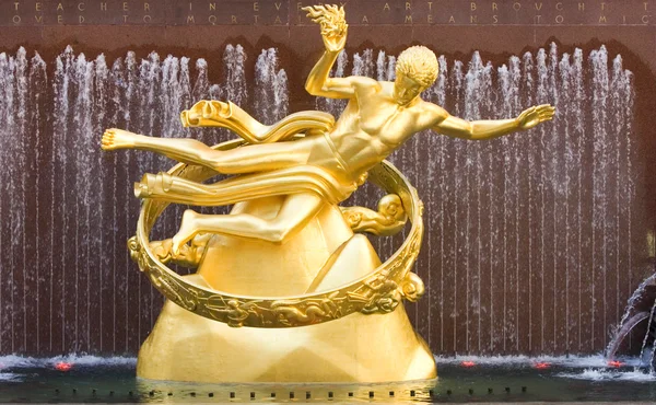 stock image Rockefeller Center Prometheus Statue Manhattan New York