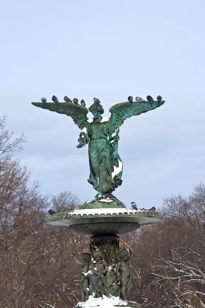 V Central parku. Bethesda fontána. — Stock fotografie