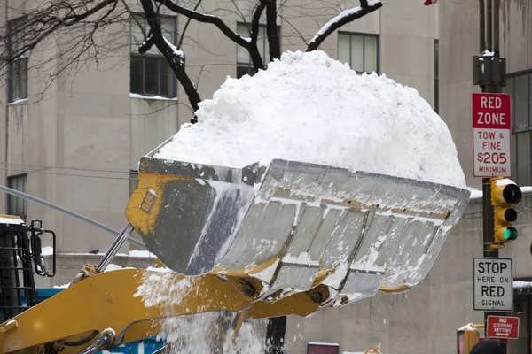 Snow removing in Manhatten — Stock Photo, Image