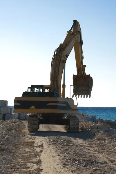 stock image Yellow Excavator at Work