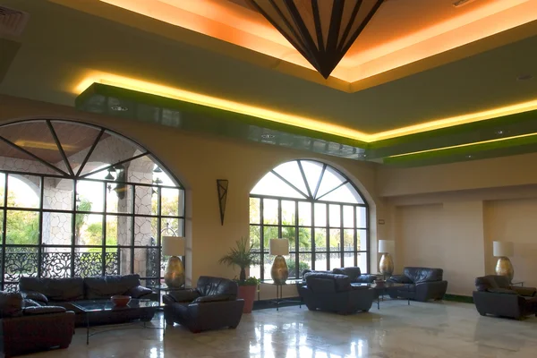 Fancy bright lobby of resort — Stock Photo, Image
