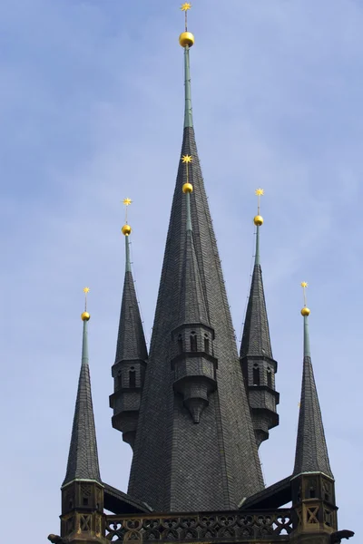 布拉格的教堂的尖顶 — 图库照片