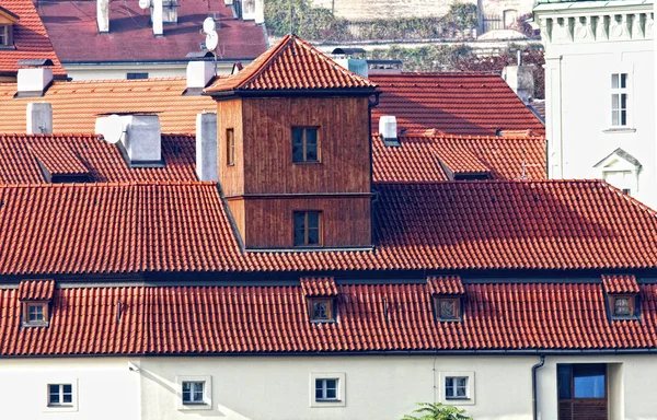 프라하입니다. 빨간 지붕 — 스톡 사진