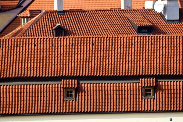 stock image Prague. Red roofs