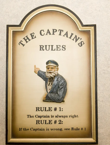 Captain's zasady — Zdjęcie stockowe