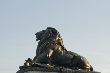 Lion a fragment of Ulysses S. Grant Memorial clipart