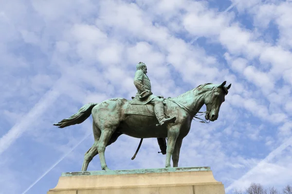 Памятник Уильяму Текумсе Шерману в парке Шерман, Вашингтон, Ди — стоковое фото