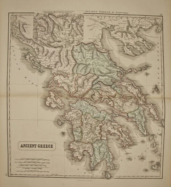 希腊。古代的世界地图 — 图库照片