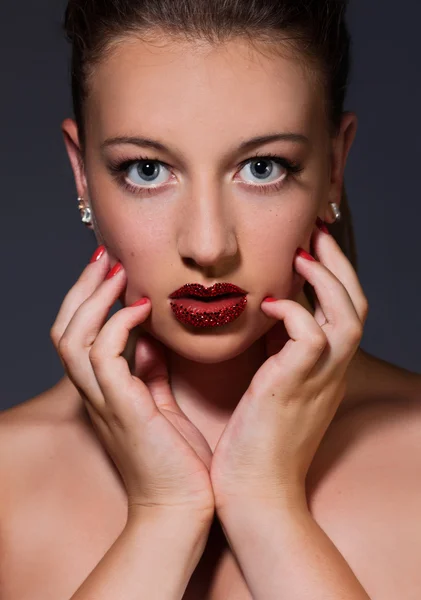 다이아몬드 입술 — 스톡 사진