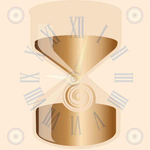 Horloge ornementale avec — Image vectorielle