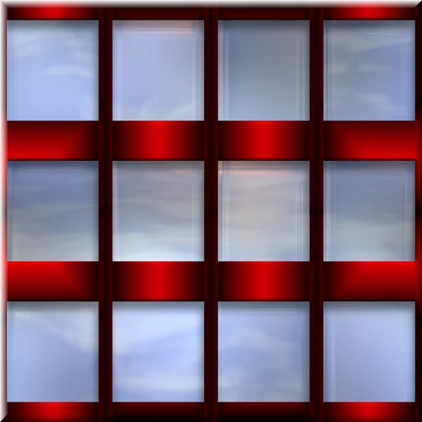 Dekorative Reihe von Fenstern — Stockfoto