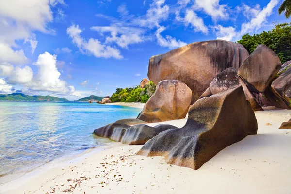 Fonte de praia d 'Argent em Seychelles — Fotografia de Stock