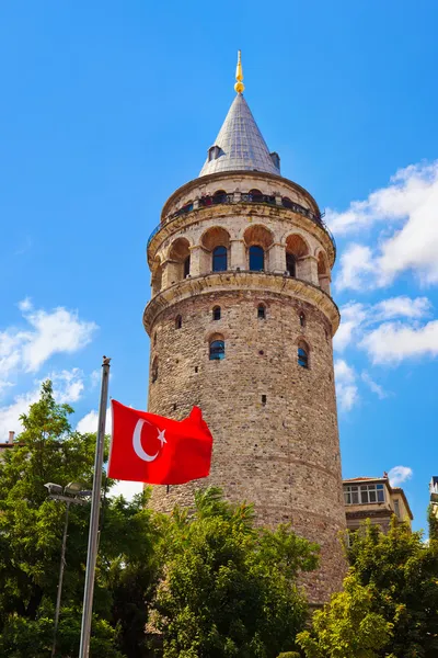 トルコのイスタンブールでガラタ塔 — ストック写真
