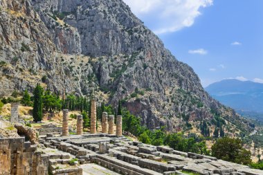 Ruins of Apollo temple in Delphi, Greece clipart