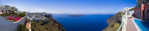 サントリーニ島のパノラマ - ギリシャ — ストック写真
